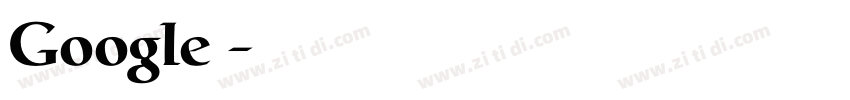 Google 字体字体转换